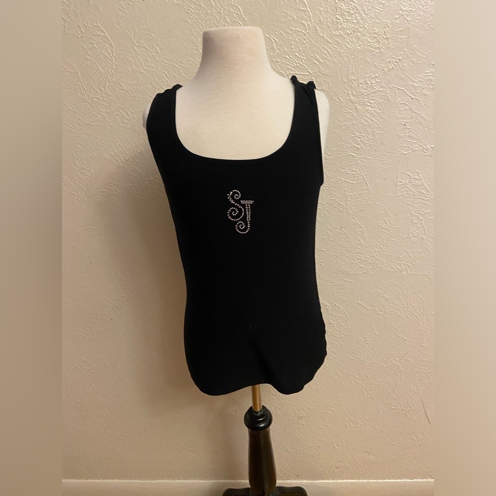 St. John Sport by Marie Gray Black Fitted Tank Top